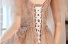 BH264 Champagne sequin Ten-length Bridesmaid dress