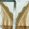 WJ23 Handmade Deep V Crystal  tassels fringe Bridal shawl(7 Colors)