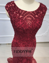 LG329 Real Photo Cap Sleeves Shiny Crystal Beaded Evening Gown(2 Colors)