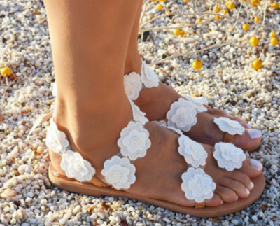 BS158 : 3 Styles Bridal sandals for beach pre-wedding photoshoot