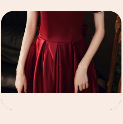 BH295 Square Collar Bow Pearl Puff Sleeves Homecoming Dress