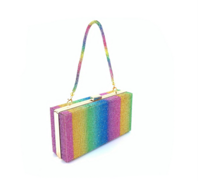 CB264 : 5 styles of Colorful diamond Clutch purses