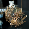 BJ120 Handmade gold Bridal Crown