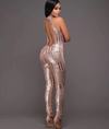 JR52 sexy halter neck sequin skinny Jumpsuits