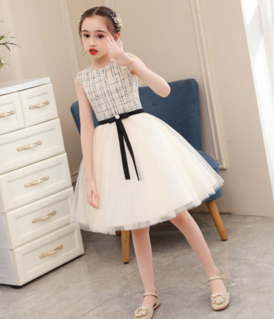 FG425 Elegant Kid outfit sets (dress+Jacket)