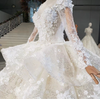 HW228 Real photo Luxurious full sleeves beading sequin wedding Gown
