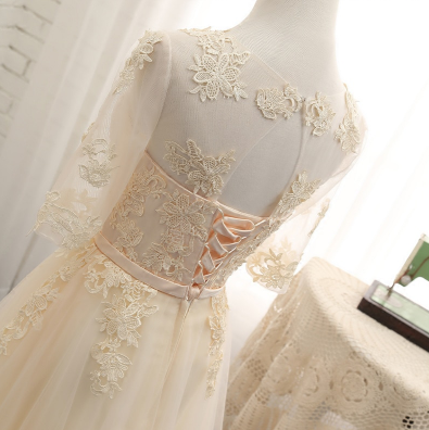 BH308 Half sleeve Bridesmaid Dresses ( 3 Colors )