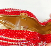 CB144 Red Crystal Fish shape Prom clutch Bag
