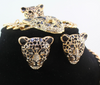 BJ415 Leopard Head Crystal Jewelry Sets
