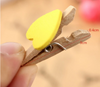 DIY38  Mini Wooden Heart Shape Clips Photo Holder(50pcs/lot)