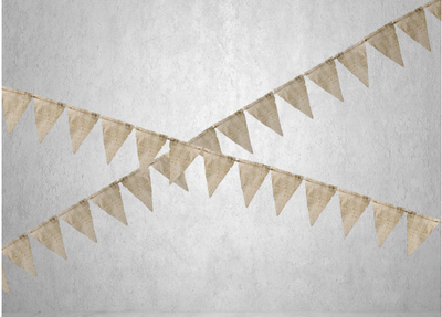 DIY41 :Vintage Burlap Banner for Wedding Decor Flags(2styles)