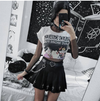 CK74 High Waist Gothic punk Skirt (Black/White)