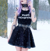 CK78 Ring High Waist Gothic Punk Skirt