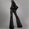 TP42  High Waist Velvet lace Flare Pants