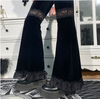 TP42  High Waist Velvet lace Flare Pants