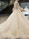 HW39 Glamorous Sweetheart long sleeves wedding gown