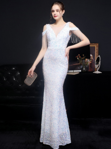 PP413 Sequin mermaid Prom dresses ( 4 Colors )