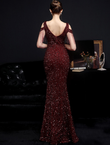 PP413 Sequin mermaid Prom dresses ( 4 Colors )
