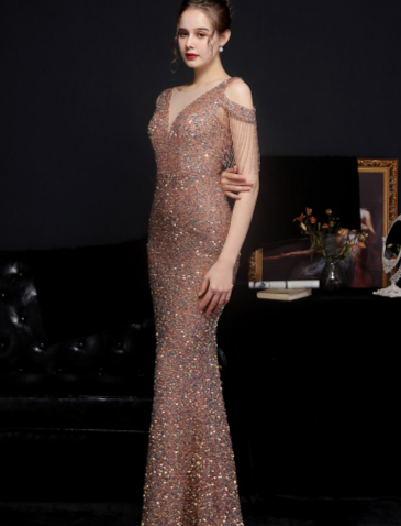 PP413 Sequin mermaid Prom dresses ( 4 Colors )
