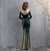 PP415 Velvet sequin mermaid Maxi dresses ( 5 Colors )
