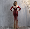 PP415 Velvet sequin mermaid Maxi dresses ( 5 Colors )