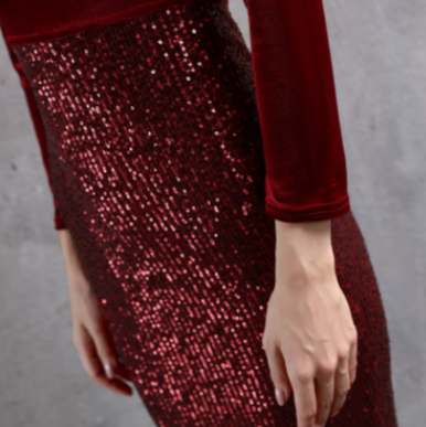 PP415 Velvet sequin mermaid Maxi dresses ( 5 Colors )