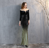 PP415 Velvet sequin mermaid Maxi dresses ( 5 Colors )