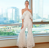PD07 Elegant halter neck jumpsuit wedding dresses