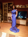 MX214 Plus size off Shoulder Slash Neck Maxi Dresses(2 Colors)