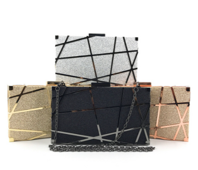 CB285 Simple Gold Glitter Evening Clutch Bags ( 5 Colors )