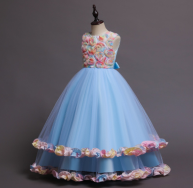 FG442 Princess dress for girls ( 3 Colors )