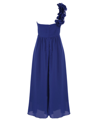 FG445 One shoulder Chiffon Maxi dresses for Girls ( 6 Colors )