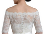 WJ14 Off Shoulder Lace Appliques  Bridal wrap
