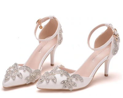 BS65 White Wedding Shoes