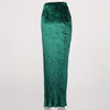 CK87 Velvet High Split Pleated Skirts ( 4 Colors )
