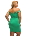 MX156 Plus size Off Shoulder Mini Dresses (5 Colors)