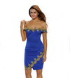 MX156 Plus size Off Shoulder Mini Dresses (5 Colors)