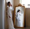 CW261 Simple long sleeve mermaid Wedding Dress