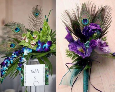 DIY105 : 50pcs/lot Natural Real Peacock Feathers For Wedding decoration