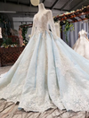 CG110 Long sleeves tulle o neck Ball Gown