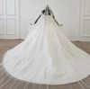 HW130 Off the shoulder sequin flower Wedding Gown with matching veil