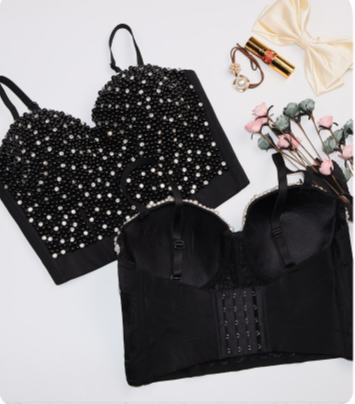TJ114 Pearls beaded Cimi Tops ( 5 Colors )