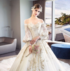 CW182 Princess Lace Long Sleeve Wedding gown with royal train
