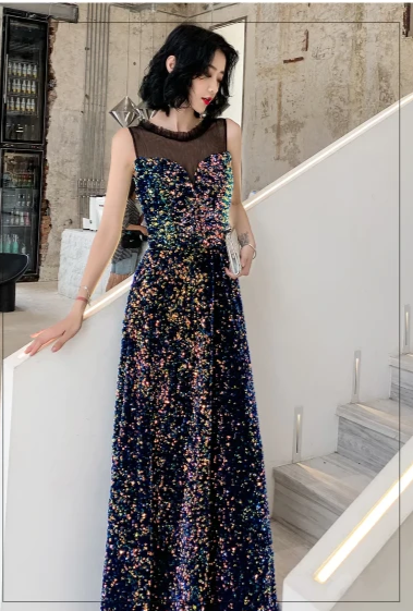 BH193 Sleeveless Shiny Homecoming Dress