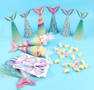 DIY147 Mermaid tail Paper Candy Gift Boxes