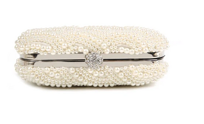 CB154 Pearl beaded Bridal Clutch Purses(3 Colors)