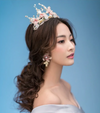 BJ137 Princess Flower Crown+Earrings