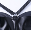 MX330 Sexy Gothic punk leather Bodycon Dress