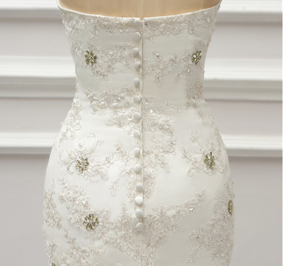 CW186 Real Photo Strapless layer skirt mermaid Wedding Dress