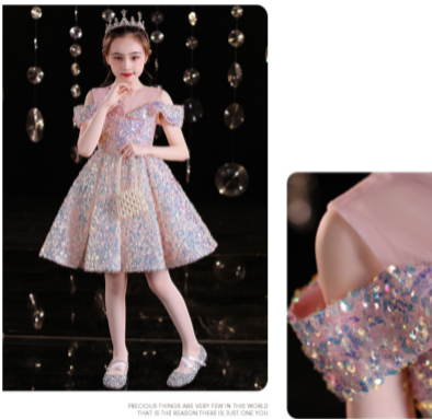 FG465 Sequined Princess Girl Dresses